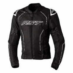 RST S-1 Mesh CE Men's Textile Motorcycle Jacket - Black & White