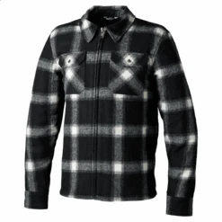 RST Men's Armoured Brushed Textile Motorcycle Shirt - Black/White Check