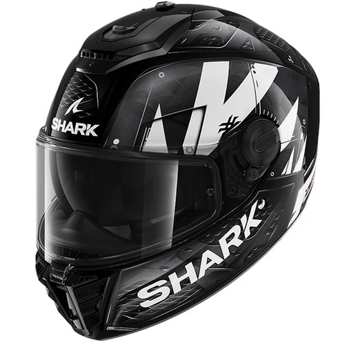 SHARK Spartan RS Motorcycle Helmet - Stingrey KWA Black/White 1 SHARK Spartan RS Motorcycle Helmet - Stingrey KWA Black/White