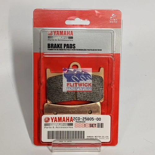 Genuine Yamaha OEM MT-10, YZF-R6, & YZF-R1M Front Brake Pad Pair Set - 2C0-25805-00 1 Genuine Yamaha OEM MT-10, YZF-R6, & YZF-R1M Front Brake Pad Pair Set - 2C0-25805-00