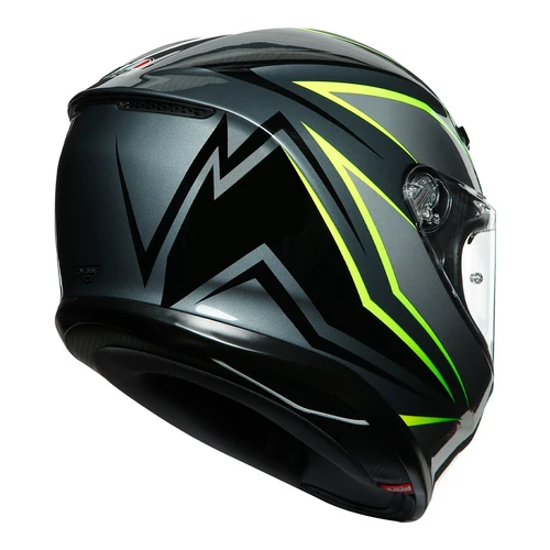 AGV K6 Motorcycle Helmet - Flash Grey/Black/Flo Yellow 3 AGV K6 Motorcycle Helmet - Flash Grey/Black/Flo Yellow - Image 3