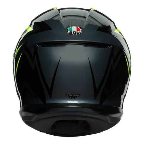 AGV K6 Motorcycle Helmet - Flash Grey/Black/Flo Yellow 4 AGV K6 Motorcycle Helmet - Flash Grey/Black/Flo Yellow - Image 4