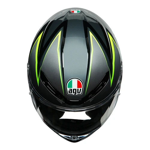 AGV K6 Motorcycle Helmet - Flash Grey/Black/Flo Yellow 7 AGV K6 Motorcycle Helmet - Flash Grey/Black/Flo Yellow - Image 7