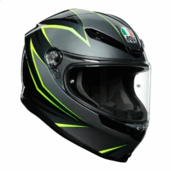 AGV K6 Motorcycle Helmet - Flash Grey/Black/Flo Yellow