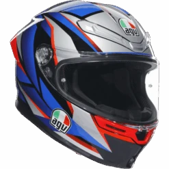AGV K6-S Slashcut Motorcycle Helmet Full Face - Blue/Red/Silver/Black ECE 22.06