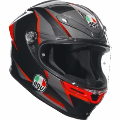 AGV K6-S Slashcut Motorcycle Helmet Full Face - Red/Black/Grey ECE 22.06