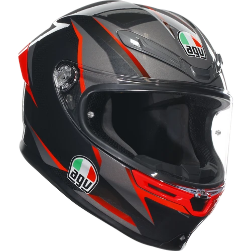 AGV K6-S Slashcut Motorcycle Helmet Full Face - Red/Black/Grey ECE 22.06 1 AGV K6-S Slashcut Motorcycle Helmet Full Face - Red/Black/Grey ECE 22.06