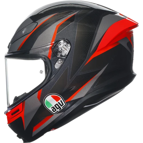 AGV K6-S Slashcut Motorcycle Helmet Full Face - Red/Black/Grey ECE 22.06 5 AGV K6-S Slashcut Motorcycle Helmet Full Face - Red/Black/Grey ECE 22.06 - Image 5