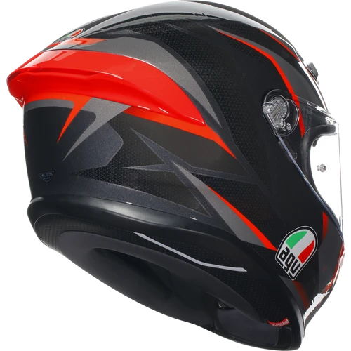 AGV K6-S Slashcut Motorcycle Helmet Full Face - Red/Black/Grey ECE 22.06 6 AGV K6-S Slashcut Motorcycle Helmet Full Face - Red/Black/Grey ECE 22.06 - Image 6