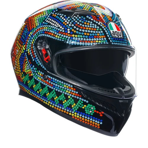 AGV K3 Motorcycle Helmet Full Face - Rossi Winter Test 2018 ECE 22.06 1 AGV K3 Motorcycle Helmet Full Face - Rossi Winter Test 2018 ECE 22.06