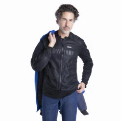 Genuine Yamaha Men's Paddock Blue Softshell Rwan Armoured Riding Hoodie/Jacket -Outlet MotoGear Pro Store A24 JJ102 E0 0L 24 PB riding softshell men Rwan Studio 0011 74070.1700059470
