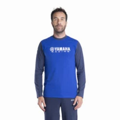 Genuine Yamaha Paddock Blue Men's Long-Sleeve Ama T-Shirt