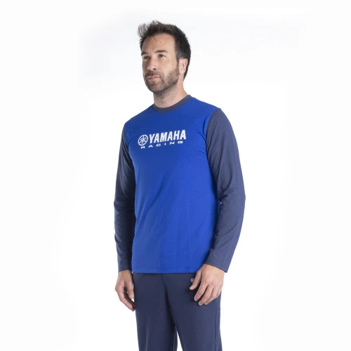 Genuine Yamaha Paddock Blue Men's Long-Sleeve Ama T-Shirt 2 Genuine Yamaha Paddock Blue Men's Long-Sleeve Ama T-Shirt - Image 2
