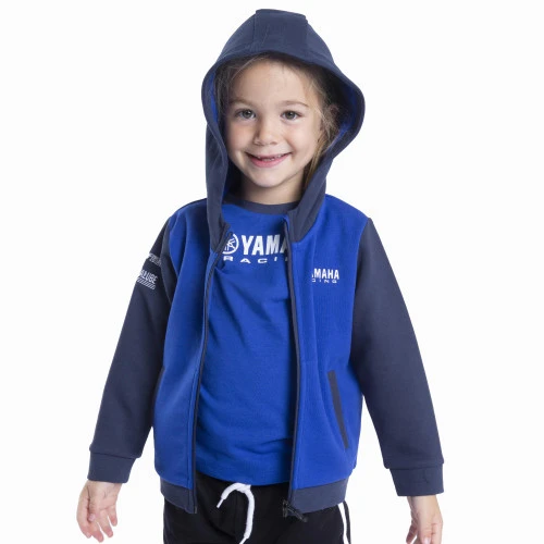 Genuine Yamaha Paddock Blue Kids' Bilbao Hoodie 1 Genuine Yamaha Paddock Blue Kids' Bilbao Hoodie