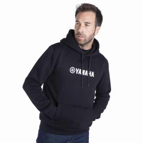 Genuine Yamaha Paddock Blue Akita Unisex Hoody - Black 2 Genuine Yamaha Paddock Blue Akita Unisex Hoody - Black - Image 2