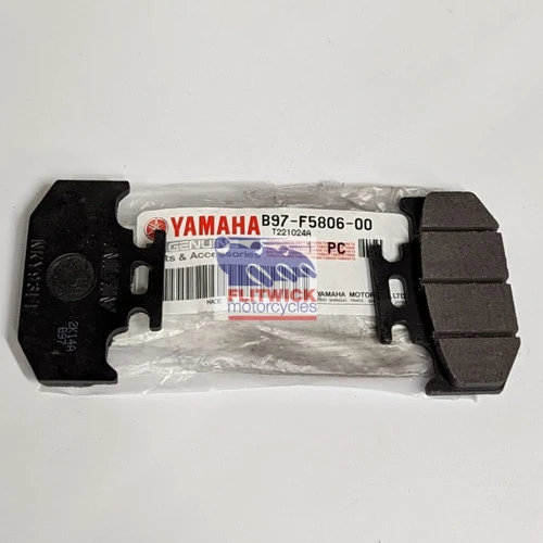 Genuine Yamaha OEM XSR-125, YZF125, & MT-125 Rear Brake Pad Pair Set - B97-F5806-00 1 Genuine Yamaha OEM XSR-125, YZF125, & MT-125 Rear Brake Pad Pair Set - B97-F5806-00