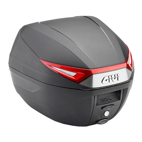 Givi 30 Litre C30 Monolock® Black Top-Case With Red Reflectors - Universal Mounting Plate Included 1 Givi 30 Litre C30 Monolock® Black Top-Case With Red Reflectors - Universal Mounting Plate Included