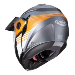 Caberg Tourmax Titan Motorcycle Helmet - Matt Gun/Orange/White -Outlet MotoGear Pro Store CA7637MBORW3 24885.1679561838