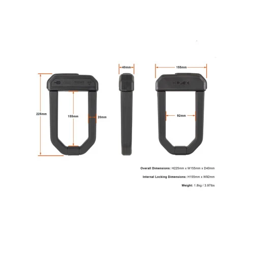 Hiplok D1000 Anti Angle-Grinder Bike D Lock - Sold Secure Diamond 2 Hiplok D1000 Anti Angle-Grinder Bike D Lock - Sold Secure Diamond - Image 2