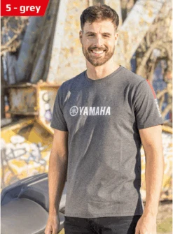 Genuine Yamaha Men's 'Revs' Collection Pretoria T-Shirt - Grey