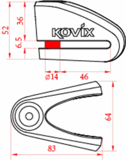 KOVIX KVZ 14mm Motorcycle Disc Lock - Flo Green 9 KOVIX KVZ 14mm Motorcycle Disc Lock - Flo Green -Outlet MotoGear Pro Store KVZ2 68304.1644572736