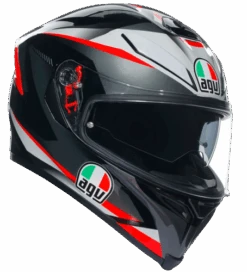AGV K5-S Plasma Motorcycle Helmet Full Face - Black/Grey/Red