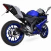Scorpion Red Power Full System Black Ceramic Coated Sleeve Exhaust For Yamaha YZF-R125 2021 Onwards