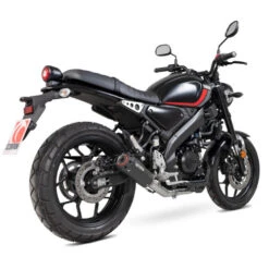 Scorpion Red Power Full System Black Ceramic Coated Sleeve Exhaust For Yamaha XSR125
