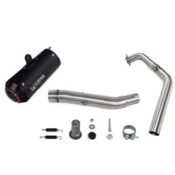 Scorpion Red Power Full System Black Ceramic Coated Sleeve Exhaust For Yamaha XSR125 -Outlet MotoGear Pro Store PYA117SYSBCER KIT TOP 65100.1644587675