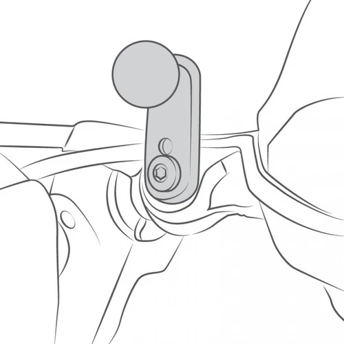 RAM Mirror Or Pinchbolt Mount With 2.25 X 0.87 Base 11mm Hole & 1" Ball 2 RAM Mirror Or Pinchbolt Mount With 2.25 X 0.87 Base 11mm Hole & 1" Ball - Image 2