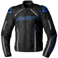 RST S-1 Men's Textile Waterproof Motorcycle Jacket - Black/Blue/Grey