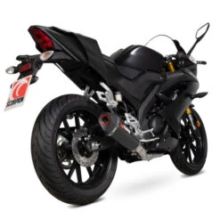Scorpion Carbon Fibre Serket Taper Full System (de-cat) Yamaha YZF R 125 2019-2020